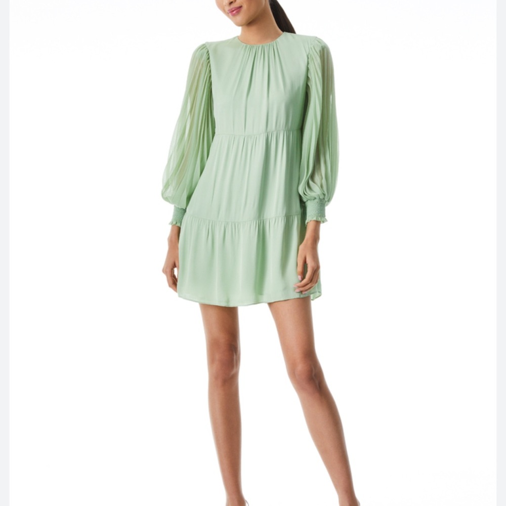 ALICE AND OLIVIA - ANTONETTE CREW NECK MINI DRESS